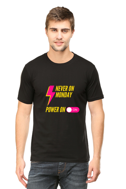 Power on Round Neck T- shirt