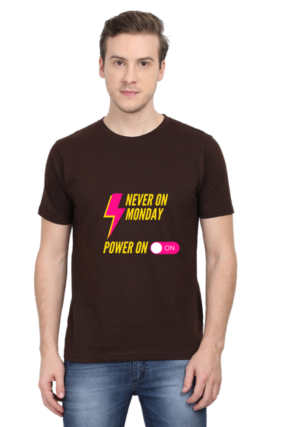 Power on Round Neck T- shirt