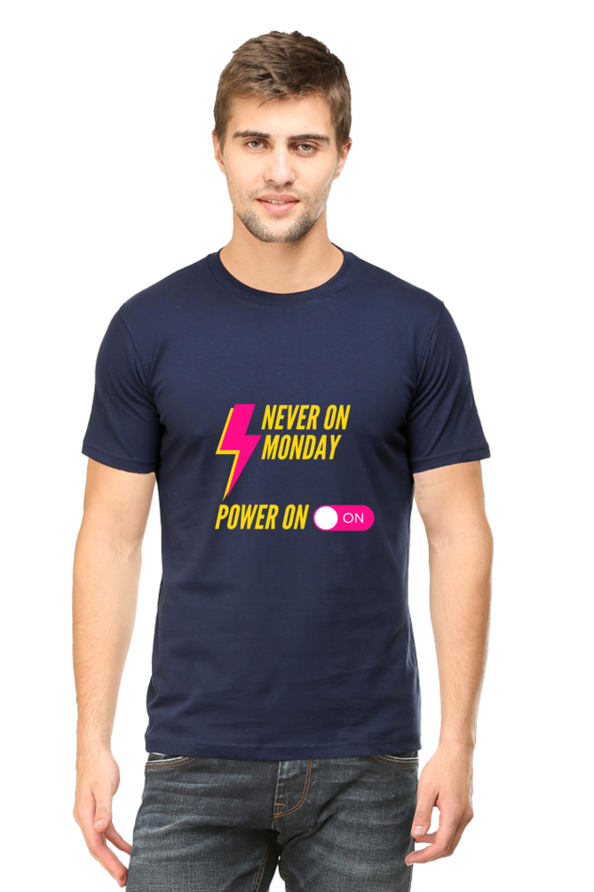 Power on Round Neck T- shirt