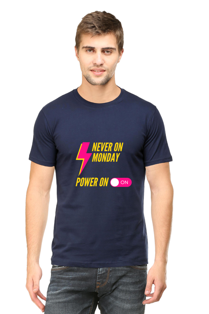 Power on Round Neck T- shirt