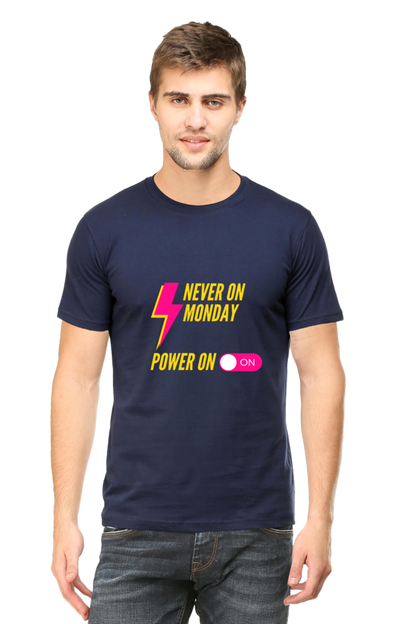 Power on Round Neck T- shirt