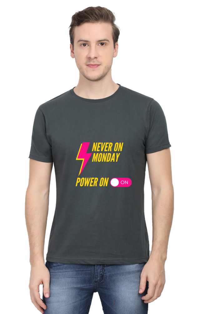 Power on Round Neck T- shirt