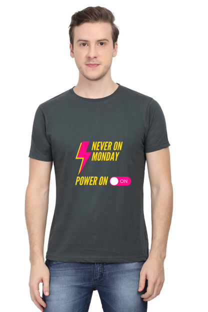 Power on Round Neck T- shirt