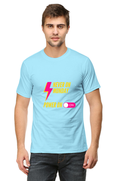 Power on Round Neck T- shirt